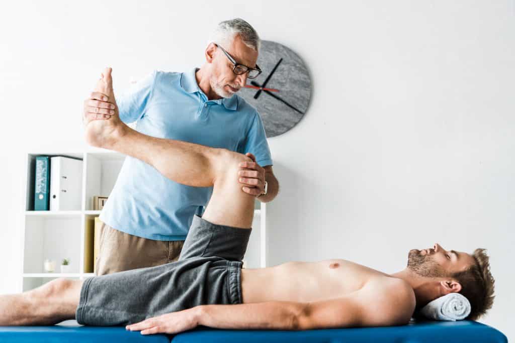 Male runner with back pain